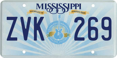 MS license plate ZVK269