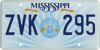 MS license plate ZVK295