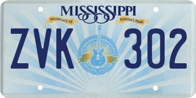 MS license plate ZVK302