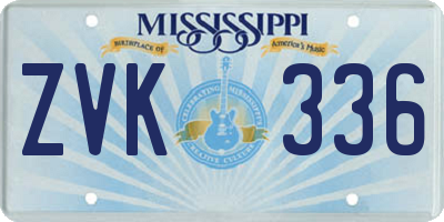 MS license plate ZVK336