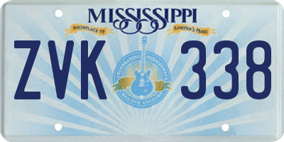 MS license plate ZVK338