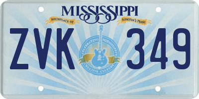 MS license plate ZVK349
