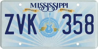 MS license plate ZVK358