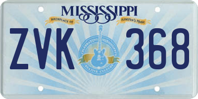 MS license plate ZVK368