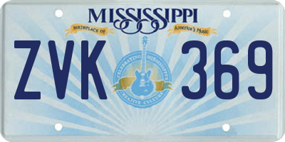 MS license plate ZVK369