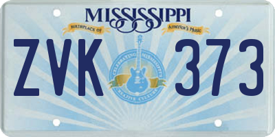 MS license plate ZVK373