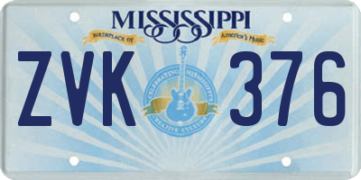 MS license plate ZVK376