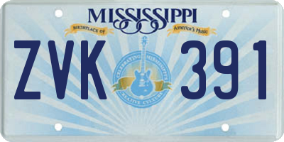 MS license plate ZVK391