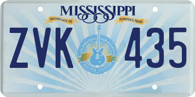 MS license plate ZVK435