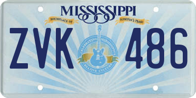 MS license plate ZVK486