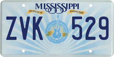 MS license plate ZVK529