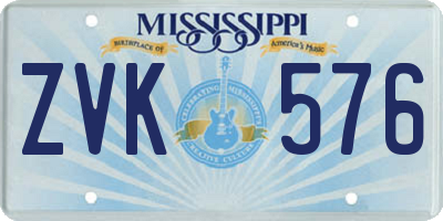 MS license plate ZVK576
