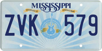 MS license plate ZVK579