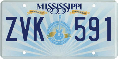 MS license plate ZVK591