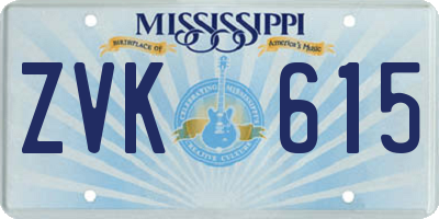 MS license plate ZVK615
