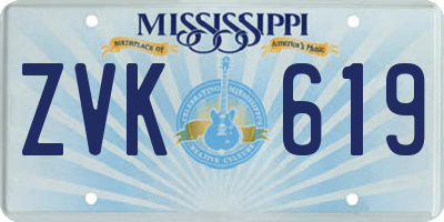 MS license plate ZVK619