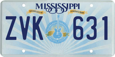 MS license plate ZVK631