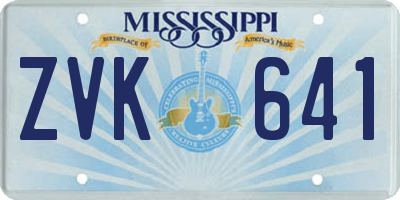 MS license plate ZVK641