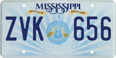 MS license plate ZVK656