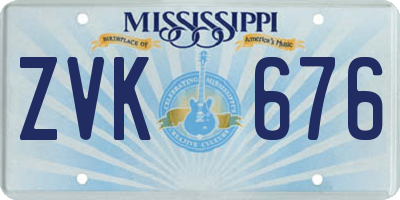 MS license plate ZVK676