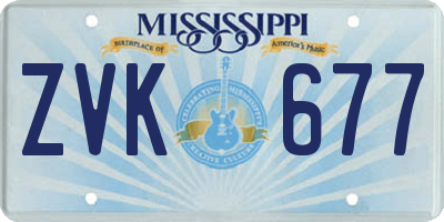 MS license plate ZVK677