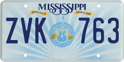 MS license plate ZVK763