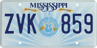 MS license plate ZVK859