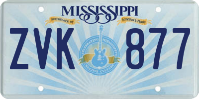 MS license plate ZVK877
