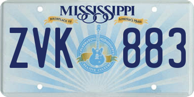 MS license plate ZVK883
