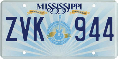 MS license plate ZVK944