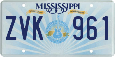 MS license plate ZVK961