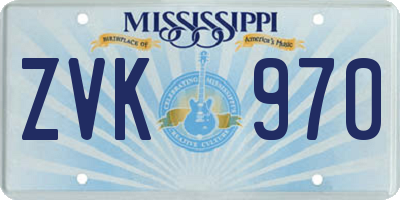 MS license plate ZVK970