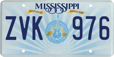 MS license plate ZVK976
