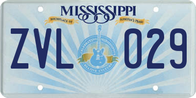 MS license plate ZVL029