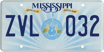 MS license plate ZVL032