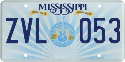 MS license plate ZVL053