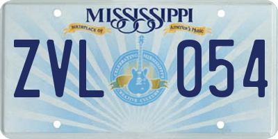 MS license plate ZVL054