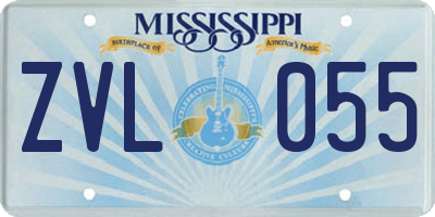 MS license plate ZVL055
