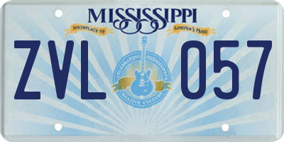 MS license plate ZVL057