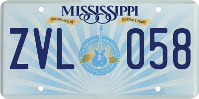 MS license plate ZVL058