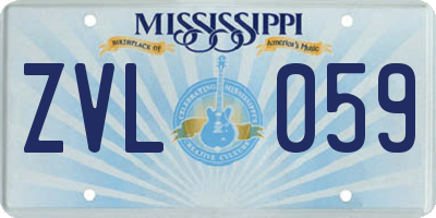 MS license plate ZVL059