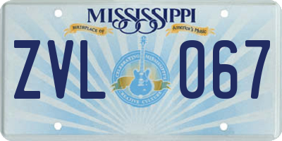 MS license plate ZVL067