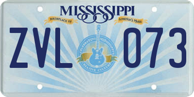 MS license plate ZVL073