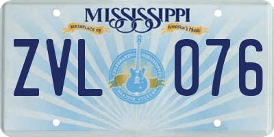 MS license plate ZVL076