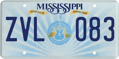 MS license plate ZVL083