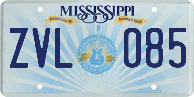 MS license plate ZVL085