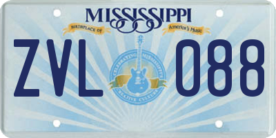 MS license plate ZVL088