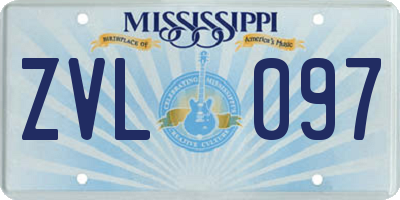 MS license plate ZVL097