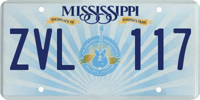 MS license plate ZVL117