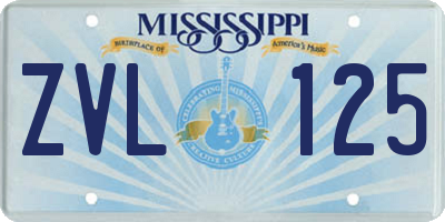 MS license plate ZVL125